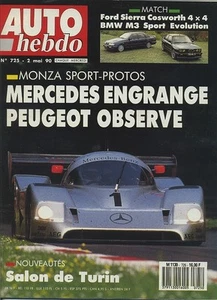 AUTO HEBDO n°725 02/05/1990 MONZA SPORT PROTO BMW M3 SIERRA COSWORTH 4x4 - Foto 1 di 1