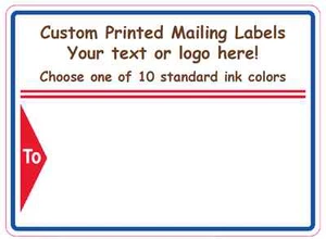 Custom Mailing Labels Shipping Stickers, 1,000 Printed 3" x 4", continuous roll - Picture 1 of 4