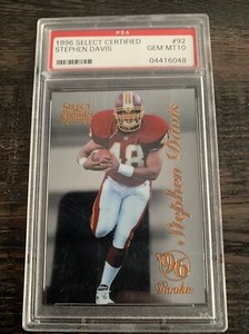 1996 Select Certified Stehpen Davis RC Rookie PSA 10 GEM MINT Washington SSP SP