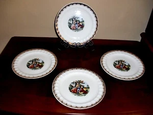 VTG~THE CRONIN CHINA~MINERVA OHIO~ 4~BREAD&BUTTER PLATES #55 GOLD PLATE 7.25"D - Picture 1 of 8