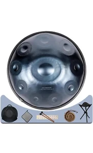 22" DKurd Handpan Drum 10 Notes 440Hz Tuned Pro Steel Drum Instrument for Adults - Picture 1 of 5