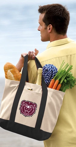 Missouri State Bears Tote Bag CLASSIC CANVAS Missouri State University Tote Cover