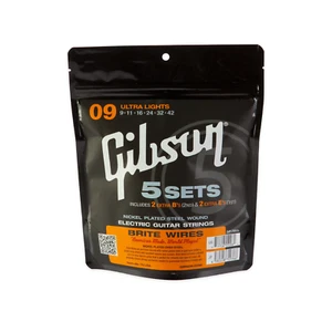 Gibson SVP-700UL Ultra Light Brite Wires Electric Guitar Strings (5-Pack) - Picture 1 of 4