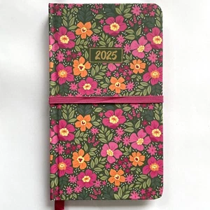 Taschenkalender 2025 Planer Timer Kalender 10,5x18cm, Motiv: Blumen - Bild 1 von 8