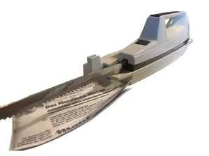 1970er moulinex Elektrisches Messer weiß-dunkelbraun mit 2 Klingen Anleitung - Bild 1 von 3