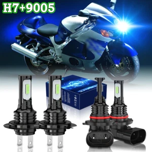 For Suzuki Hayabusa GSX1300R 1999-2007 LED Headlight Bulb High Low 9005+H7 6000K - Bild 1 von 16