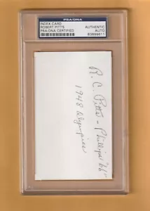 R.C. Tarjeta de nota Pitts Arkansas Razorbacks AUTO 3x5 PSA/DNA 1948 Juegos Olímpicos - Imagen 1 de 2