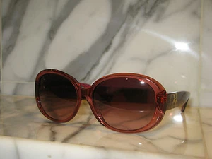 Coach Women's Clear Burgundy Sunglasses. New. Authentic. HC8038 (L025 Gorgina). - Picture 1 of 9