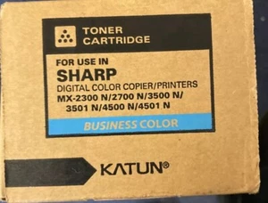 Katun Cyan MX-27GTCA Toner compatible with Sharp Printers MX-23 MX-27. - Picture 1 of 1