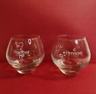 Hennessy Cognac Snifter Glasses With Floating Bubble Bottom - Set Of 2