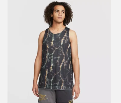 Camiseta sin mangas de baloncesto reversible Nike Premium para hombre XL negra dorada gris DQ5830-739 Foto 1 de 4