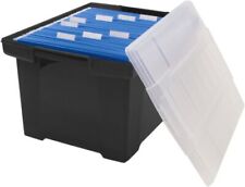 Storex Portable File Tote - 50 Lb - Stackable - Heavy Duty - 10.9" Height X