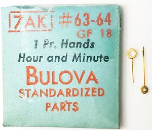 Bulova 7AK GF18 Vintage Gold Hour and Minute Hands #63-64 NOS Original Package - Picture 1 of 6