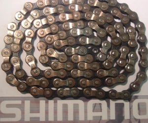 Shimano 600 UniGlide Silver/Black CN-6110 Chain NEW / NOS Vintage-5/6-Spd- 116L - Picture 1 of 3