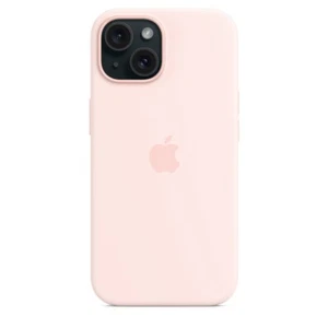Kompatibel mit Apple Silikon Case MagSafe für iPhone 15 Plus - Hellrosa - Bild 1 von 5