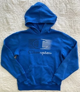 Champion Youth Cotton Blend Hoodie, 14/16, Blue Fleece Interior - Picture 1 of 3