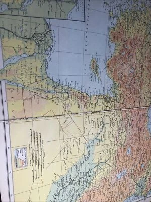 1943: Mapa del Cercano Oriente físico más grande que tamaño A3 impresión original vintage 48 C Foto 1 de 4