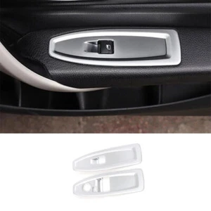 Fit For BMW F20 F21 F22 F23 Matte Silver Window Lock Lift Panel Trim Frame 2PCS - Imagen 1 de 8
