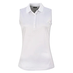 Callaway Ladies Essential Sleeveless Opti-Dri Polo in Bright White - Picture 1 of 5