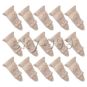 Unpainted Solid Wood Carved Corbels Column 3.15" x 0.98" x 6.3" F46 Pack of 15 - Imagen 1 de 6