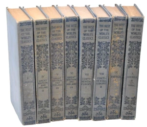 BEST OF THE WORLD'S CLASSICS Henry Cabot Lodge Set of 8 Books 1909 - Picture 1 of 6