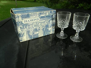 Diamond by J.G. Durand Genuine Lead Crystal Cordial Glasses Set of 6 in Box - Picture 1 of 6
