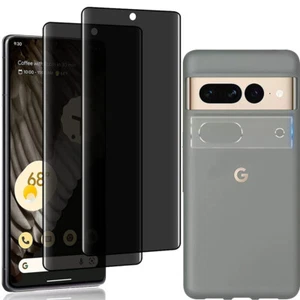 4X Anti-Spy Privacy Tempered Glass Screen Protector For Google Pixel 7 Pro 7a 6A - Picture 1 of 29