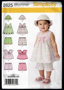 Patrón de costura SIN CORTAR - Niño simplicidad - 2625 - Talla A - 2 tops - 2 pantalones cortos - Sombrero - Imagen 1 de 2
