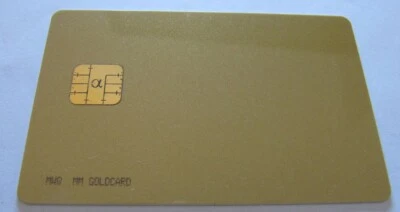 GoldCard Smartcard PIC16F84A + 24LC16B Smart Card Gold Wafer Card Schlüsselkarte - Immagine 1 di 2