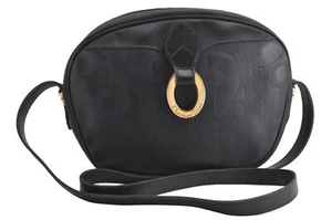 Authentic Christian Dior Trotter Shoulder Cross Body Bag PVC Leather Navy 4423M - Picture 1 of 10