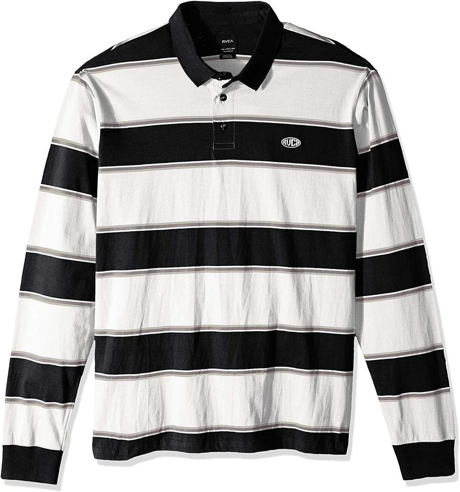 Camisa Polo RVCA Para Hombre L/S CIELOS DE ABRIL - BLANCA - Pequeña - NUEVA CON ETIQUETAS ÚLTIMA Foto 1 de 1