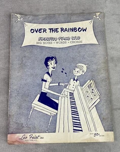 Over The Rainbow - Simplified Piano Solo - BIG NOTES WORDS CHORDS - Music Sheet - Picture 1 of 3