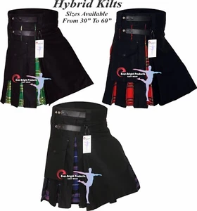 Falda escocesa híbrida verde iresh, Royal Stewart, orgullo de Escocia falda escocesa 26" a 60" unisex - Imagen 1 de 23