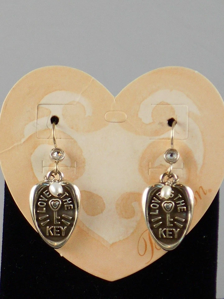 Brighton Love Is The Key French Wire Earrings Swarovski Crystals Ja0792