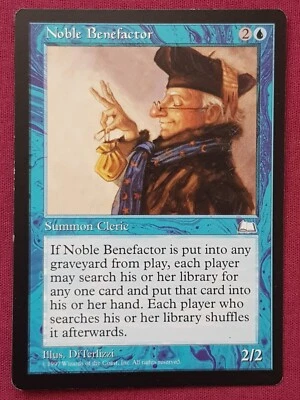 Magic The Gathering WEATHERLIGHT NOBLE BENEFACTOR blue card MTG - Image 1 of 2