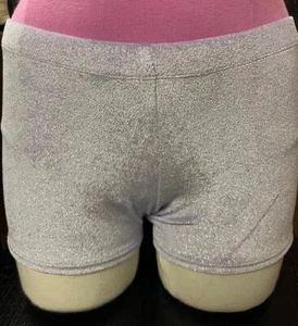 NWT Motionwear Medium Adult Light Purple Glitter Dance Shorts - Picture 1 of 2