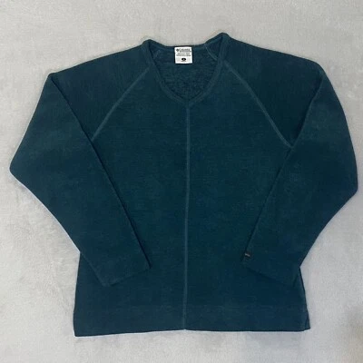 Sudadera Columbia para mujer pequeña manga larga verde azulado cuello en V Foto 1 de 4