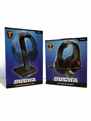 BUGHA LED Gaming Headset & Headset Stand Pro Gamer Package Bundle New In Boxes  - Image 1 of 4