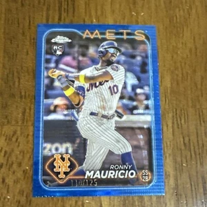2024 Topps Chrome Ronny Mauricio Blue Refractor 110/150(Mets partial #match:) - Picture 1 of 4