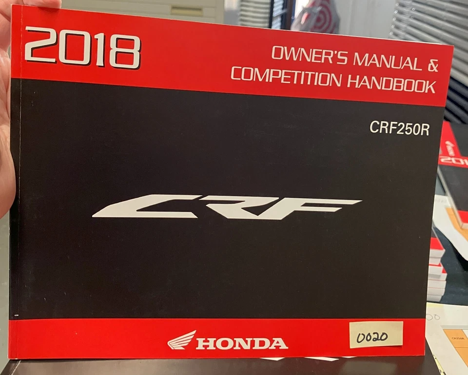 OEM HONDA 2018 CRF250R Owners Manual & Competition Handbook - Image 1 of 1