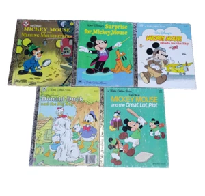 Walt Disneys MICKEY MOUSE BOOKS VTG A LITTLE GOLDENBOOK Donald Duck Book Lot 5 - Imagen 1 de 6