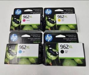 4-PACK HP GENUINE 962XL BLACK & COLOR INK OFFICEJET PRO 9010 2023-2025 - Picture 1 of 2