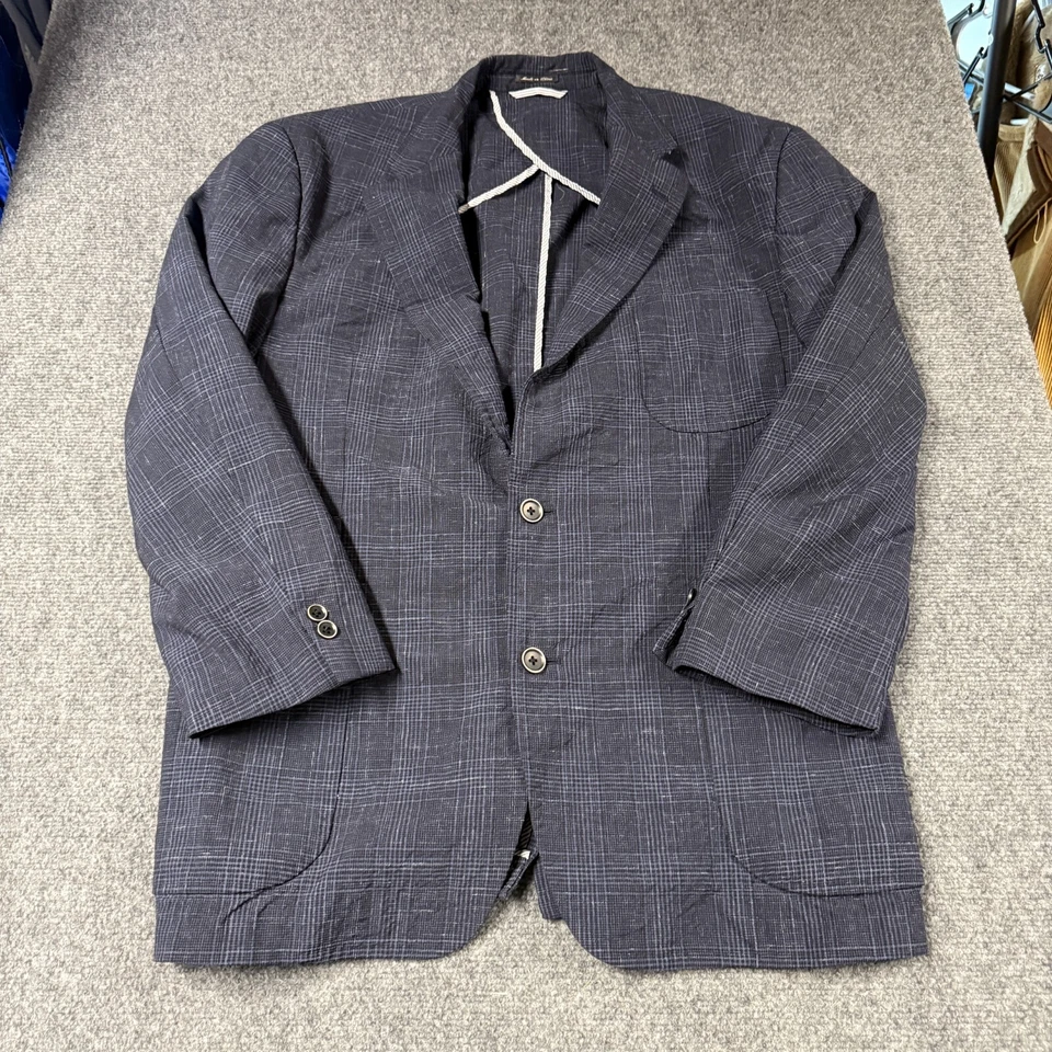 Blazer Ibiza Hombre 46R Azul Marino Lana Mezcla Lino Casio Dos Botones Italia Usado en Excelente Condición Foto 1 de 4