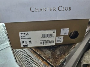 Charter Club Kyyla Navy 6.5M Sandals - Picture 1 of 5