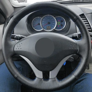 Steering Wheel Hand Sewing Leather Cover For Mitsubishi Pajero 2008-2011 L200 - Foto 1 di 14