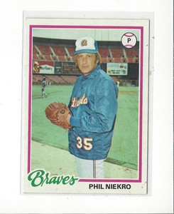 1978 Topps #10 Phil Niekro Braves - NM