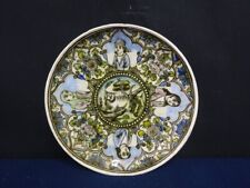 Rare Antique 19th C Persian Islamic Qajar Dynasty Hand Painted Art Pottery Plate