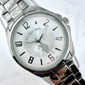 U.S. POLO ASSN. USC2280 Silver Tone Quartz Analog Men's Watch - New Battery - Picture 1 of 13
