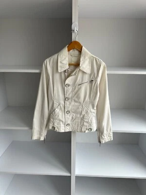 Vintage Diesel Woman White Multipocket Buttons Jacket Sz S - Image 1 of 4