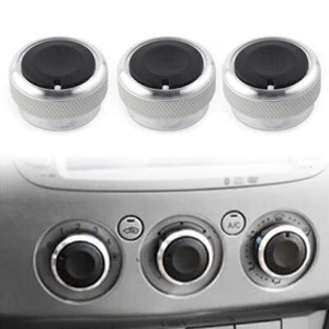 Klimaanlagen Schaltertaste für Ford Focus MK2 MK3 Mondeo C/S-max Silber 3 PCs - Picture 1 of 12